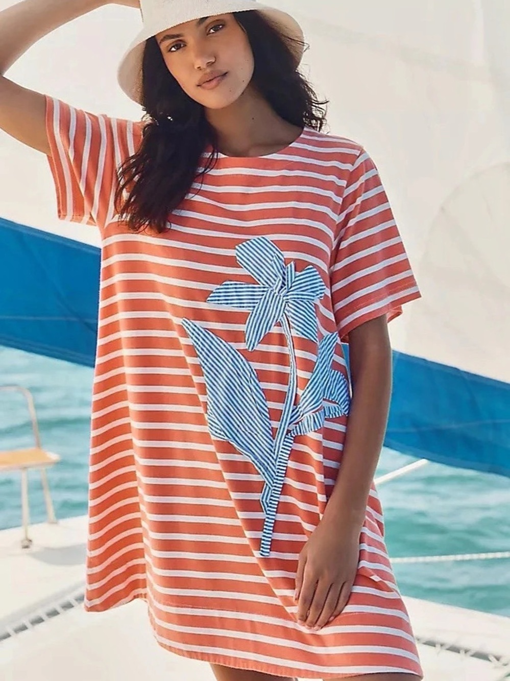 Celandine Deco Stripe T-Shirt Dress XS